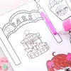 Serie Qiqi Libro de Mano para Colorear Jardín de Infancia Bebé Colorear Pintura Libro de Imágenes Portátil Libro de Imágenes de Graffiti DIY