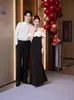 Elegante Vestido de Noche Hombros Descubiertos para Fiesta de Cumpleaños, Sexy Vestido Sirena, Ajustado, Lujo Ligero, Estilo Largo de Anfitrión de Nicho