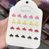 Decoração de Manicure em Resina Óculos Estereoscópicos Joias para Unhas DIY Brincos Capa de Celular Acessórios de Unha Vestíveis