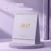 Calendario 2027 Simple Estilo Morandi Fresco Creativo Adorno de Escritorio Oficina Planificador para Tomar Notas y Registrar Calendario de Escritorio