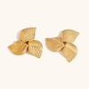 Tendência de Moda Transfronteiriça Europeia e Americana Personalizado Pendular Versátil Joias Simples Aço Inoxidável Banhado a Ouro 18K Brincos Bumerangue