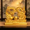 Estoque de fábrica: Figuras de dragão e fênix em liga, decorações em estilo relevo para casa, sala de estar ou escritório, ornamentos auspiciosos estilo chinês, perfeitos como presentes
