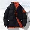 Chaqueta de algodón con capucha de dos piezas sintéticas de invierno, rellena de plumón, forrada de grafeno, engrosada, moderna, casual y adecuada para parejas, ropa de abrigo para hombre