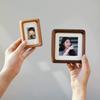 Mini marco de fotos pequeño de madera maciza nogal mortaja foto de 3 4 pulgadas creativo Polaroid decoración de mesa adornos diy
