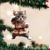 Colgante Decorativo Plano de Gato Acrílico Nuevo Transfronterizo para Coche