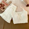 2026 Nuevo Sujetador de Tirantes Sexy Acolchado Pijama para Mujer, Shorts de Verano, Ropa de Casa Dulce para Niña, Se Puede Usar Afuera en Verano