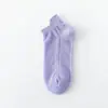 Calcetines de Malla de Color Sólido con Puños en Forma de Oreja, Calcetines Finos de Verano para Mujer, Calcetines Invisibles Bajos con Puños en el Talón que No Rozan los Pies, Calcetines de Malla