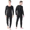 Conjunto de roupa íntima térmica sem costura de veludo para homens no outono e inverno, tamanho plus size, conjunto Long Johns