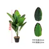 Plátano Artificial de Viajero, Ave del Paraíso, Planta Verde, Planta de Interior Perenne en Maceta, Plátano Bonsái Grande de 24 Cabezas para Piso de Interior en Sala de Estar