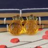 Lingote de vidrio, lingote de oro, cristal artificial amarillo, decoración de cristal, adornos de escritorio para sala de estar, tarro de arroz, decoración de cornucopia