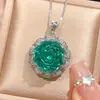 2025 Nuevo Joyería Zhuangshang Base de Cobre Chapado en Oro Rosa Chopala Verde Elegante Traje de Lujo Ligero Mujer 16-10m