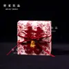 Caixa de doces para casamento estilo chinês com toque de luxo, caractere 3D "felicidade dupla", lembrancinha de casamento 2026, caixa de doces em papel kraft, embalagem para doces