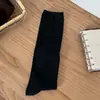 Meias 3/4 femininas estilo miu cor sólida versáteis meias longas outono novo estilo estilo coreano simples justas meias jk sem costura
