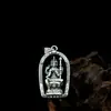 Colgante de Buda de Cuatro Caras de Plata de Ley S925 Retro Estéreo Buda Tailandés Marca Seguro Elegante Industria Pesada Colgante para Cadena de Suéter de Hombre y Mujer