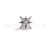 Brincos Estrela de Oito Pontas em Titânio F136 Cravejados com Zircônia Unhas de Lábio Transfronteiriços Body Piercing G23 Acessórios de Joias Cabeça