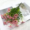 Eucalipto Violeta Plástico Flores Falsas Boda Arreglo Floral para el Hogar Planta Artificial Ramo Adornos Decorativos