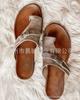 Sandalias y pantuflas planas de verano para mujer, estilo retro, de gran tamaño, informales, de comercio exterior y de estación independiente, con suela plana transfronteriza.