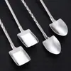 Acero Inoxidable 304 Popote Rosca Oval Sandía Cuchara para Café Té con Leche Cuchara para Revolver Vajilla Al por Mayor Bebidas Transfronterizas