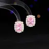 Pendientes de gota con forma de corazón de circonita micro pavimentada, de lujo accesible de alta gama, elegantes, para mujer, diseño geométrico de nicho, estilo europeo y americano