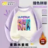 Sudadora Kpop Demon Hunters Demon Hunting Girl Group para Crianças Maiores Conjunto Outono e Inverno com Calça Jeans Forrada de Lã Tendência