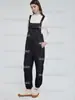 2023 Amazon estación independiente transfronterizo para mujer bolsillo color liso correa de hombro ajustable mono pantalón de tirantes de lana de cordero