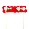 Ins Cartão Decorativo para Bolo Encaixável Arco Bola de Pelo Decoração de Bolo de Aniversário Acessórios para Mesa de Sobremesas Arco