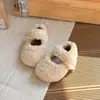 Zapatos de Algodón de Lana de Cordero Estilo Coreano para Niñas 2025 Invierno Nuevos Mary Jane de Suela Blanda Zapatos de Princesa Zapatos Peludos de Moda con Forro de Felpa