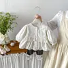 Conjunto de Dos Piezas Dianxi para Bebé Niña, Nuevo Estilo Coreano de Otoño, Dulce Abrigo Floral y Leggings Ajustados en Bloques de Color para Bebés y Niños Pequeños