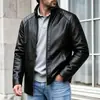 Chaqueta de Cuero PU 3D Nueva para Hombre 2026 Invierno Transfronteriza Amazon Xiyin con Cuello Alto Chaqueta de Algodón Casual requiere conversión de talla