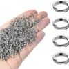 100 por paquete acero inoxidable doble bucle multi-tamaño llavero colgante adorno anillo collar cola anillo de conexión accesorios