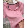 Playera de Manga Corta para Mujer Verano Nueva Estilo Coreano Letra Cinta Sudadera con Capucha Rayas de Foso Playera Casual Blanca Ajustada Top para Mujer