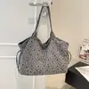 Comercio Exterior Bolso Casual Europeo y Americano para Mujer Gran Capacidad Estilo INS Moderno Estilo Perezoso Nicho Calle Compras Bolso de Hombro Único