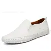 Mocasines de Primera Capa de Piel de Vaca sin Cordones de Moda Cruzados Talla Grande Formales Mocasines de Piel Zapatos Casuales Zapatos Perezosos Zapatos de Hombre