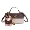 Bolso Retro de Nicho, Versátil para el Trabajo, Bolso Cruzado Elegante, Bolso de Hombro de Moda con Bloques de Color, Bolso Cuadrado Pequeño