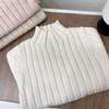 Suéter Gola Alta Meia para Meninos e Meninas 2025 Outono e Inverno Novo Moda Infantil Versátil Camisa de Tricô para Usar por Baixo Blusa Quente