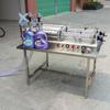 Llenadora automática de detergente para ropa equipo de llenado de pistón neumático máquina embotelladora de líquidos de doble cabezal para alimentos químicos