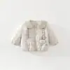 Encaje pequeño conejo ropa de invierno para niños chaqueta acolchada de algodón abrigo grueso para niñas chaqueta de algodón para bebé estilo coreano artículo de moda top otoño invierno