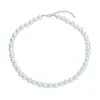 Collar de Perlas Redondas de Alta Calidad para Mujer, Clásico y Sencillo, Cadena Versátil para la Clavícula, Accesorio de Cuello de Moda y Elegante