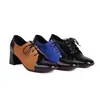 Nuevos zapatos de cordones con costuras para primavera y otoño para mujer, zapatos romanos retro, tacón grueso, tacones altos, tallas 40-43, zapatos de comercio exterior
