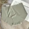 Roupa íntima feminina sem costura, seda gelada, cintura média, cor sólida, fundo antibacteriano, cuecas respiráveis e confortáveis, novo estilo simples