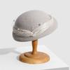Sombrero de nuevo estilo Hua Qiao para mujer, boina de otoño e invierno, gorra de pintor para mujer, bombín pequeño de lana retro británico para banquete