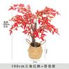 Planta verde arce rojo falso planta en maceta paisajismo hoja de arce flor decorativa sala de estar decoración interior flor falsa grande