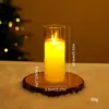 Lâmpada de vela de Natal simulada Lâmpada de vela oscilante com chama de Natal Lâmpada eletrônica Lâmpada de decoração para hotel e casa em estoque