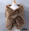 Estilo Novo Outono e Inverno Pele Sintética Pele de Raposa Vestido de Noiva para Eventos Noturnos Xale Espesso Grande Manto Cachecol Feminino Cachecol Falso