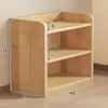 Estantería de madera maciza para sala de estar, estantería simple de pie, estante de almacenamiento para estudiantes, armario de almacenamiento de varias capas para el hogar de niños, dormitorio
