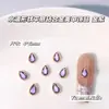 Pedras de Strass Planas em Forma de Gota Explosiva com Base de Liga de Ouro e Prata Decorações para Nail Art Coloridas Decorações de Unhas em Forma de Gota de Suor Venda por Atacado