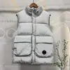 Comercio exterior transfronterizo Chaleco cálido casual con cuello alto y placa con logo de la empresa a prueba de frío talla europea ins