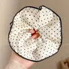 Scrunchie Oversized da Zhao Lusi para Mulheres, Elástico de Cabelo Retrô de Alto Padrão para Outono e Inverno, Corda de Cabelo Floral Estilo Preguiçoso