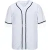Uniforme de Beisebol Masculino para Treinamento Esportivo e Competição Top Gola Redonda Manga Curta Liso Tendência Hip-Hop Botão Jersey Tamanho US