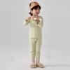 J043 Pijama para niños Conjunto de dos piezas Diseño ZYZ Lana Pull Frame Ropa para el hogar Clase A Grueso Traje de ropa interior para niños
